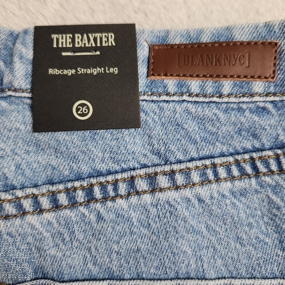 Blank NYC Jeans Womens 26 Destroyed Rib Cage Light Wash Straight Leg Denim - Picture 16 of 16